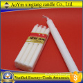 Handmade flameless moving wick white candle with flutes/ridges